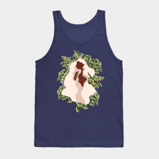 Plant lady abstract illustration 4 Tank Top